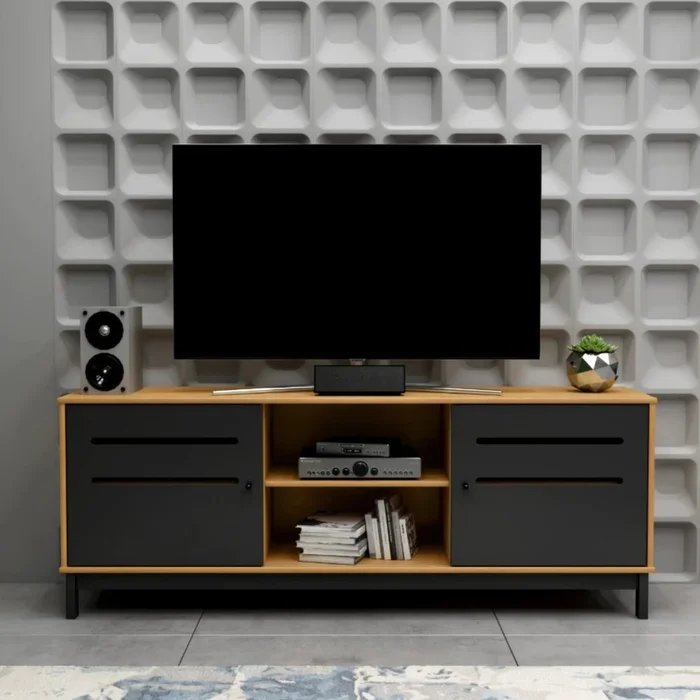 Rack puertas corredizas - Linea Loft en Multicolor - Muebles para TV, Uruguay | Ecowood, vista 2