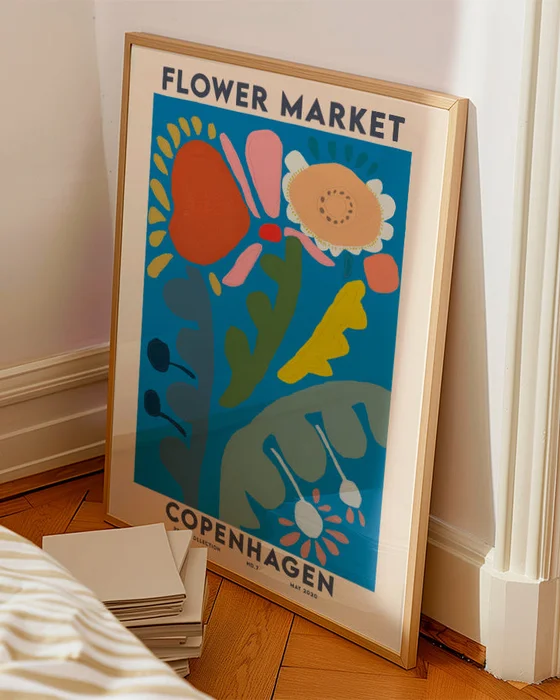Flower Market - Copenhagen en Multicolor - Láminas, Uruguay | La Cuadrería, vista 2