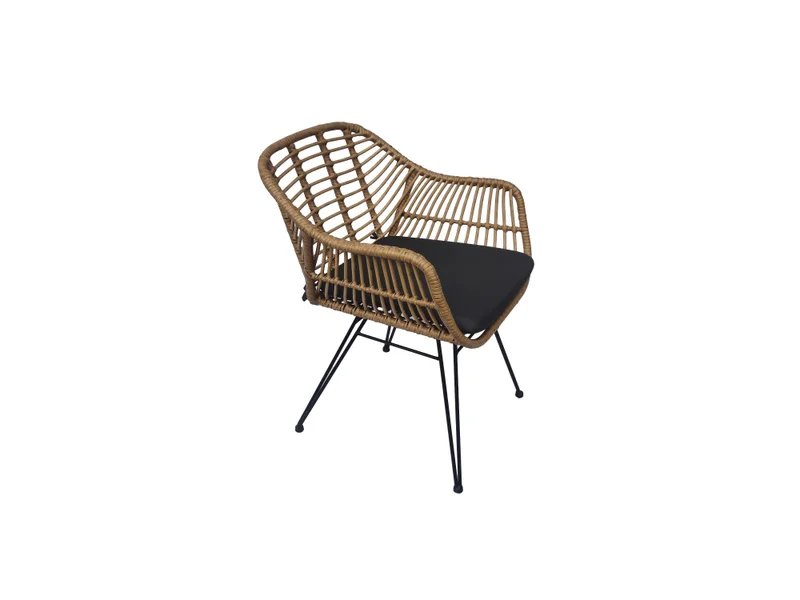 SILLA DE COMEDOR C/POSABRAZOS RATTAN Y METAL en Multicolor - Sillas, Uruguay | Alfa Ventas, vista 3