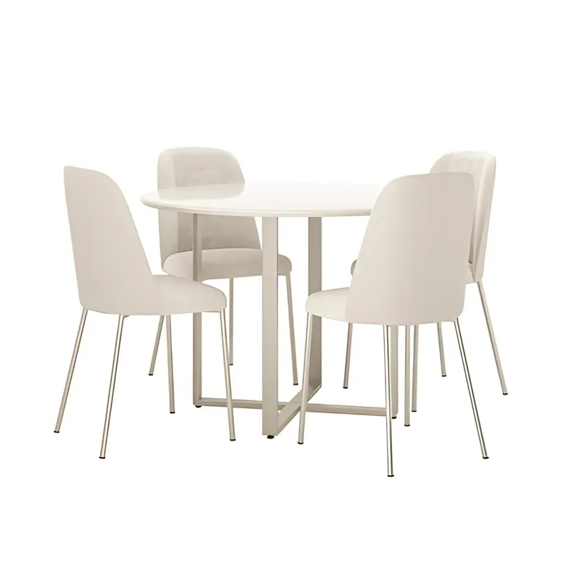 Juego de Comedor - 4 sillas - Fosco y Arcadia en Beige - Mesas de comedor, Uruguay | Rústico Hogar