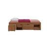 Cama Madera Maciza Con Cajones - 1 plaza - Línea Onix - Natural - Dormitorio, Uruguay | Ecowood, vista 3 de 4