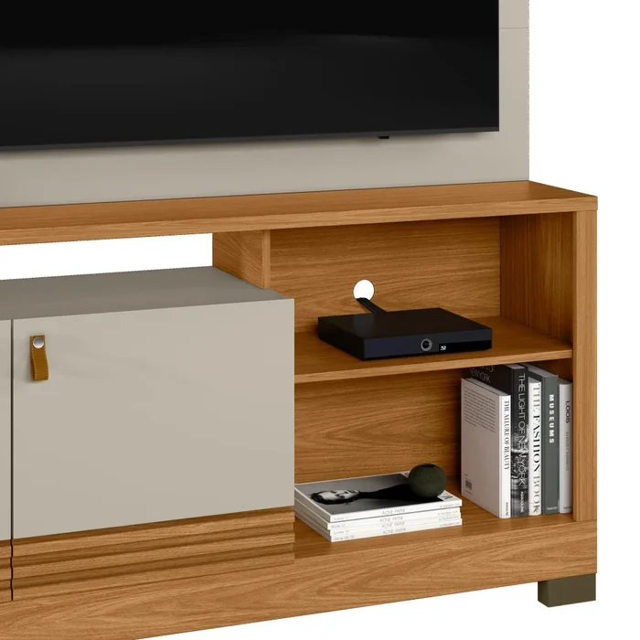Modular para Tv Alagoas Nature/Blanco - Línea Haus en Madera natural - Muebles para TV, Uruguay | Ecowood, vista 4