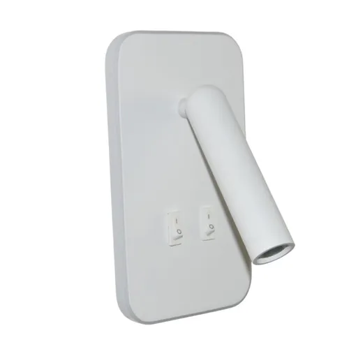 Portátil led de pared con SPOT móvil, DOBLE LUZ - BLANCA en Blanco - Lámparas de mesa, Uruguay | Iluminica