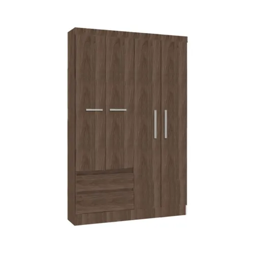 Ropero 4 Puertas en MDP - Viena - Marron en Marrón - Roperos y placares, Uruguay | Rústico Hogar