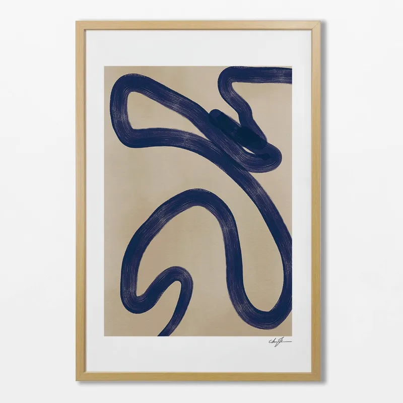 Abstractos Neutros - Serie N.03 en Azul - Láminas, Uruguay | La Cuadrería