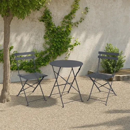 Set De Terraza Acero Gris Laos en Gris - Muebles para el exterior, Uruguay | Divino