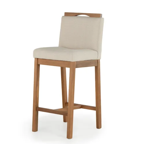 Taburete Dani - Tela Rústica - 201-G2 (Beige) en Beige - Butacas, banquetas y puffs, Uruguay | NYR