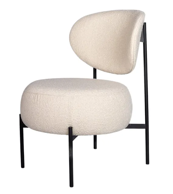 Poltrona Sheep en Ibisco verde, Lino chumbo / Acero inox. Negro - Butacas, banquetas y puffs, Uruguay | Casa Brava