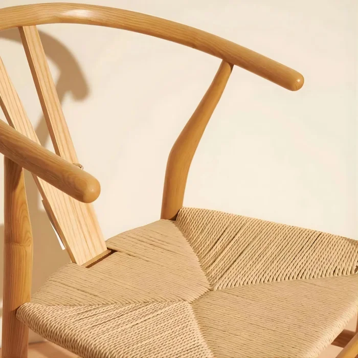 Silla Wishbone - Madera y Ratán natural - Natural en Madera natural - Sillas, Uruguay | Ecowood, vista 3