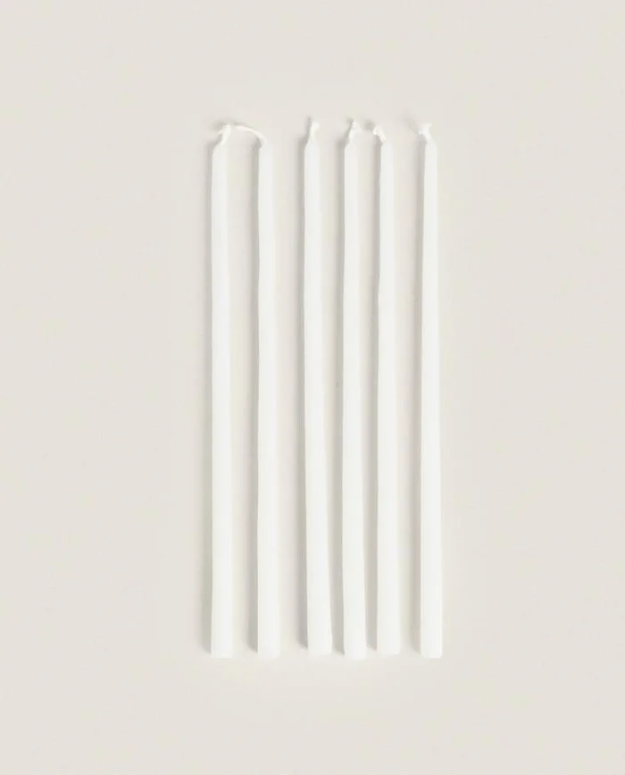 PACK VELAS LARGAS DECORATIVAS CILINDRO (PACK DE 6) en Blanco - Velas y Portavelas, Uruguay | Zara Home, vista 2