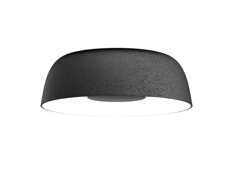 Djembé Gris Adosada 630mm en Negro - Lámparas colgantes, Uruguay | Darko Lighting