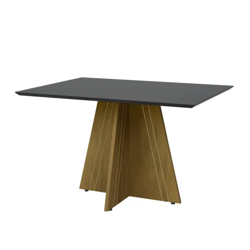 Mesa Dublin 1.60x0.90 Light C/vidrio Color Preto (46) en Negro - Mesas de comedor, Uruguay | Castro