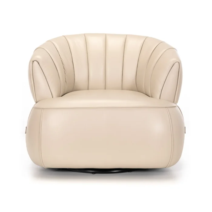 Butaca Volpi Giratoria - Cuero Básico - Arena - (Preventa) en Beige - Butacas, banquetas y puffs, Uruguay | NYR, vista 2