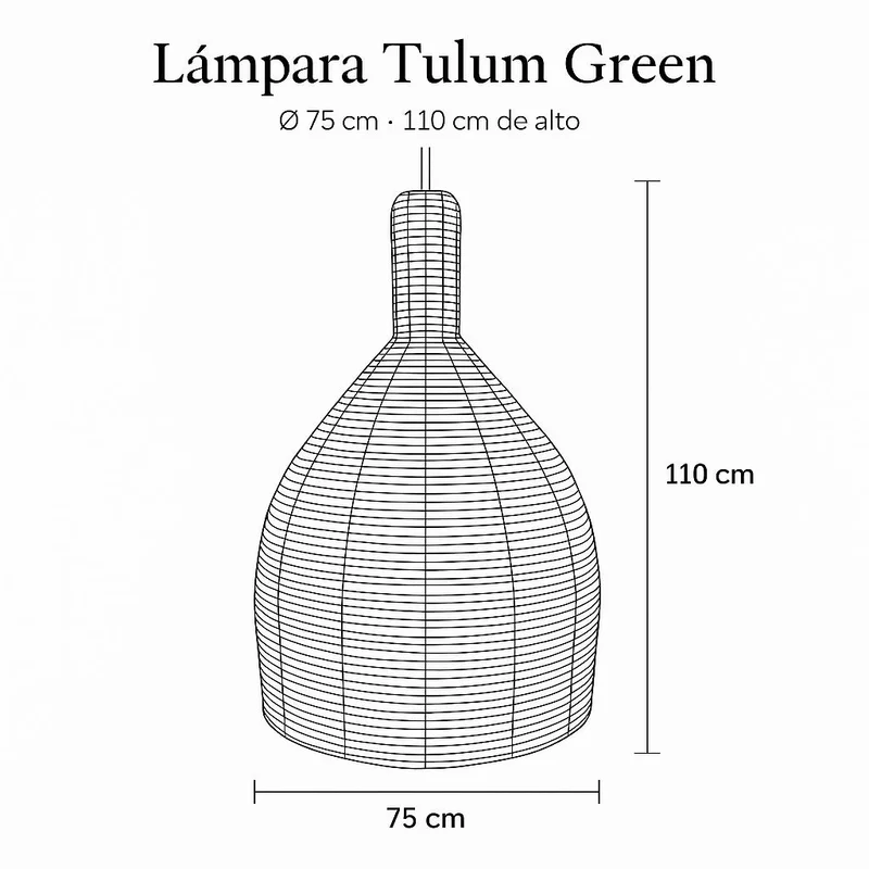 Lámpara de Sisal Tulum Green | Casakos en Verde oliva - Lámparas colgantes, Uruguay | Casakos, vista 5