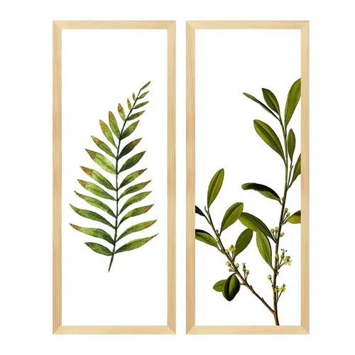 Set 2 Cuadros / Láminas decorativas Hojas y Plantas 3 - Decoración de pared, Uruguay | Alta Gracia Deco