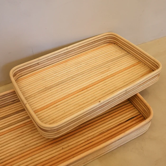 Bandejas de Ratán Solara Set x2 | Casakos Uruguay en Madera natural - Butacas, banquetas y puffs, Uruguay | Casakos, vista 4