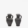 Set Tefare de 2 jarrones de terracota con acabado negro 18 cm / 18 cm en Negro - Jarrones, Uruguay | Kavehome, vista 1 de 6