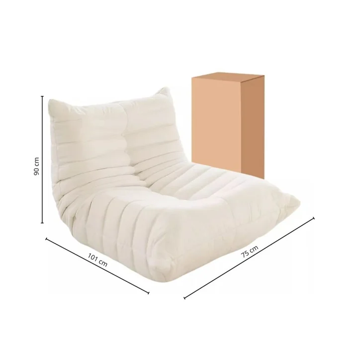 Sillon Lazy Sofa - Blanco en Blanco, Uruguay | La Cueva Muebles, vista 7