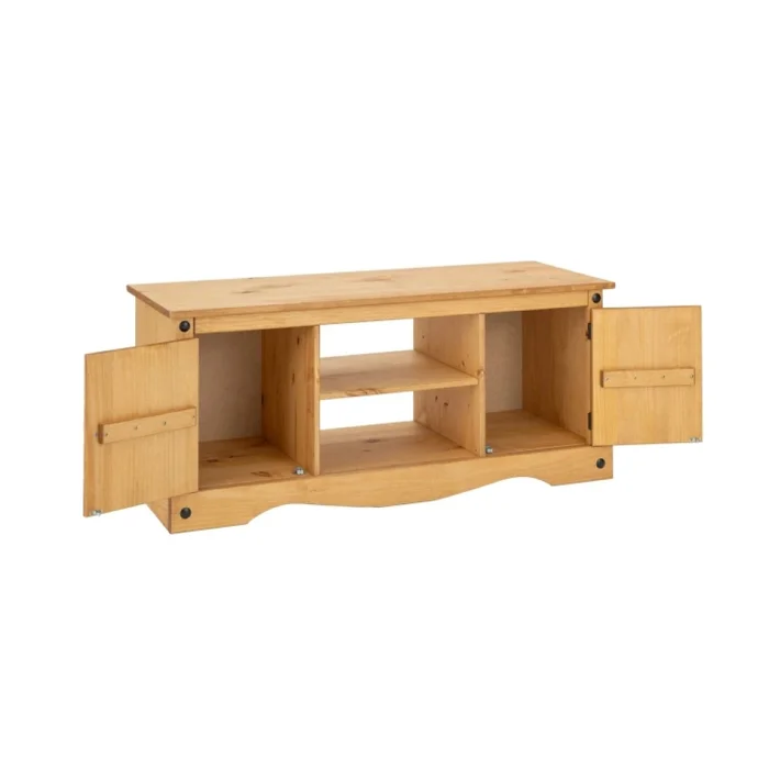 Rack 2 Puertas Linea Rustica 1.20 Miel en Madera natural - Muebles para TV, Uruguay | Albanés, vista 2