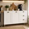 Bajo Mesada 2 Puertas 3 Cajones Mdf Tiradores Metalicos en Blanco - Butacas, banquetas y puffs, Uruguay | Soy Hogar, vista 5 de 8