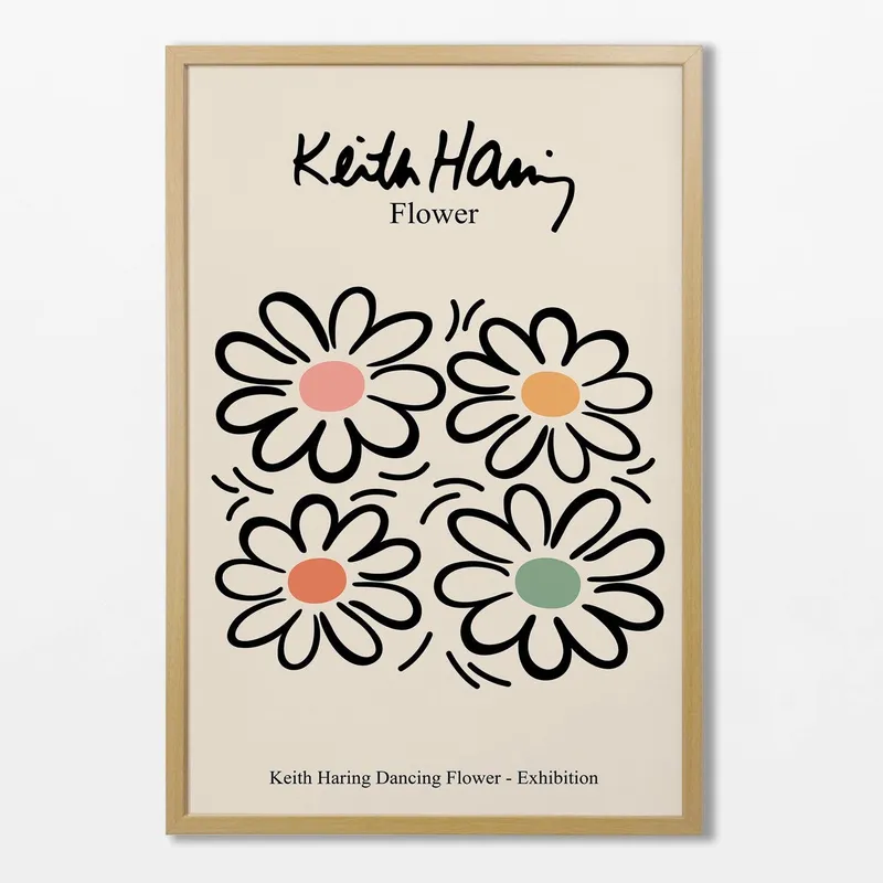 Keith Haring - Flower en Multicolor - Láminas, Uruguay | La Cuadrería