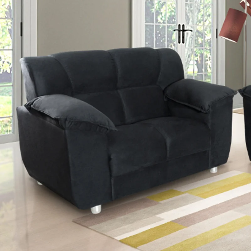 Juego De Living Sofa 2 Y 3 Cuerpos Tapizados En Tela en Negro - Sillones y sofás, Uruguay | Soy Hogar, vista 5