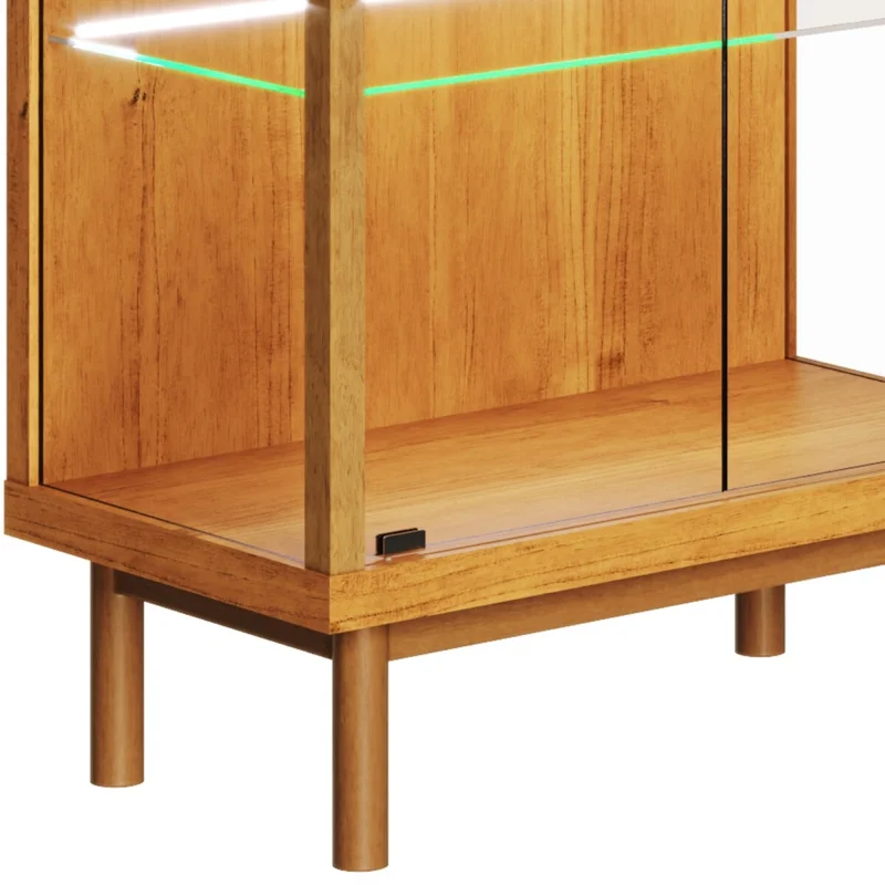 Cristalero con Luz LED DUNE - Linea Manhattan - Natural en Madera natural - Aparadores y recibidores, Uruguay | Rústico Hogar, vista 3