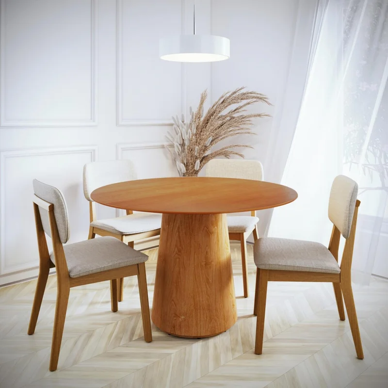 Mesa de comedor Zara 1.35 - Línea Manhattan - Marrón en Marrón - Mesas de comedor, Uruguay | Rústico Hogar, vista 5