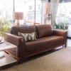 Sofá de Cuero Montreal 3 Cuerpos - Caramelo - Sillones y sofás, Uruguay | Berna home, vista 2 de 5