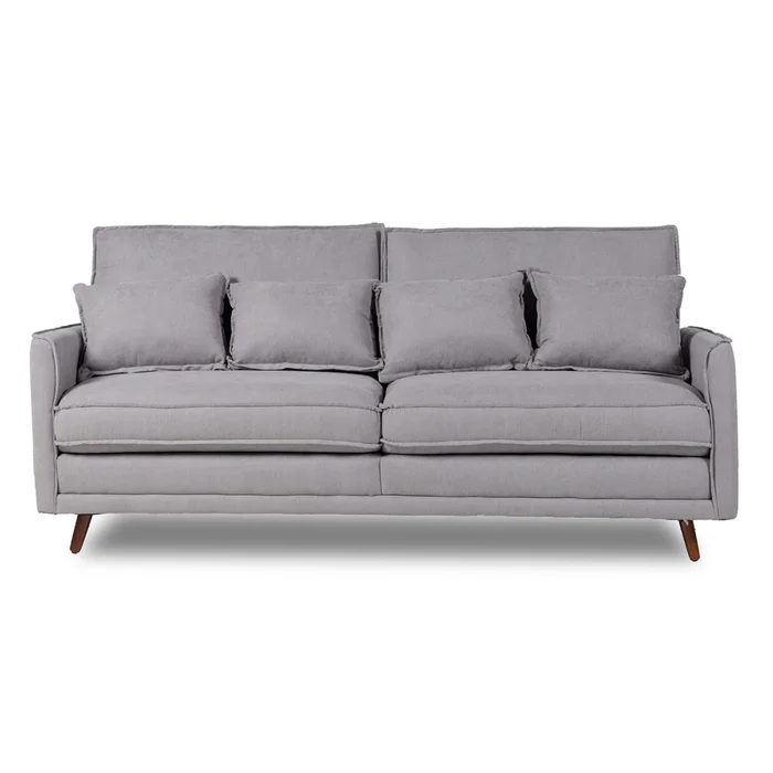 Sofá Realeza - Tela Microfibra - 3 cuerpos - 12074 (Ceniza) en Gris - Sillones y sofás, Uruguay | NYR, vista 2