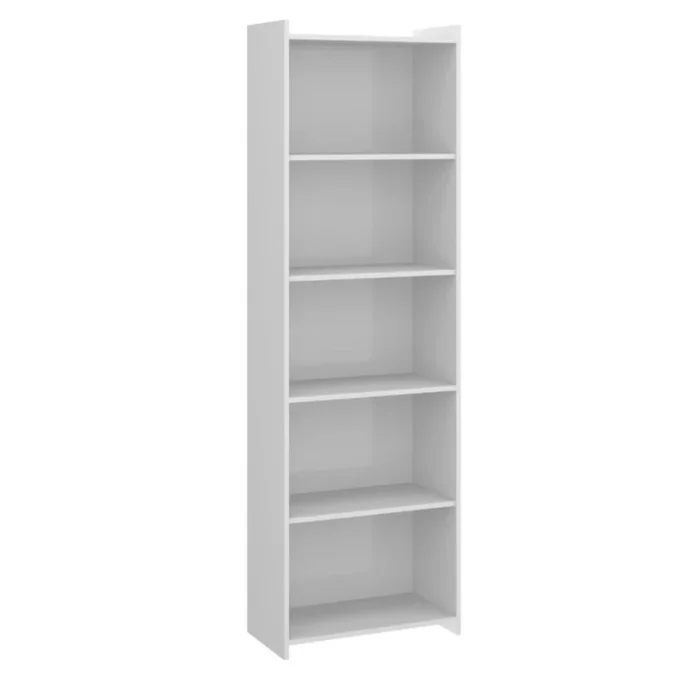 Promo Escritorio Esquinero + Biblioteca 5 Estantes - Blanco en Blanco - Bibliotecas, Uruguay | La Cueva Muebles, vista 6