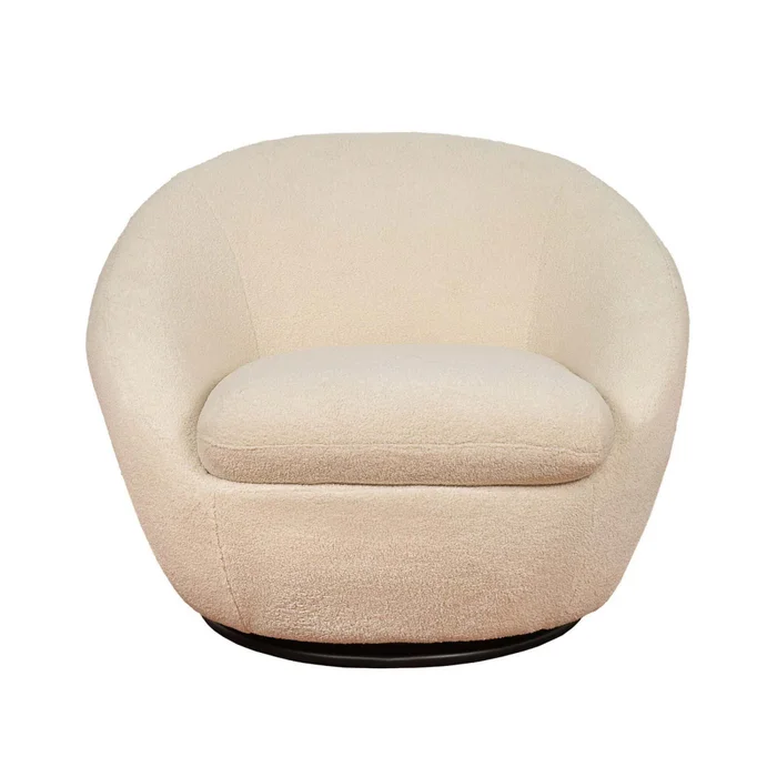 Butaca Giratoria 1 Cuerpo Tela Blanco Ora Offwhite en Blanco - Sillones y sofás, Uruguay | Divino, vista 3