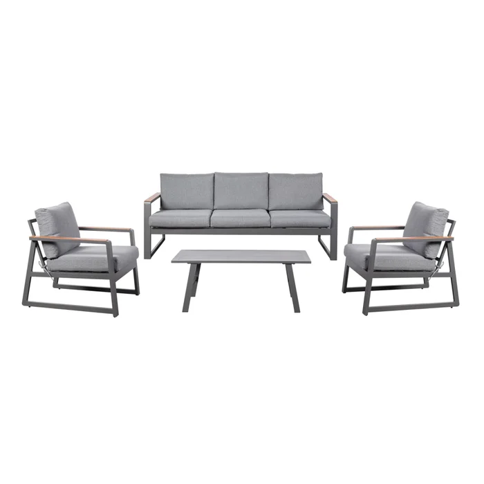 Set De Living Aluminio Gris Tenerife en Gris - Muebles para el exterior, Uruguay | Divino