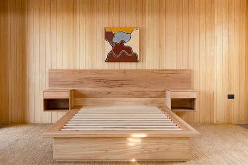 Cama Aguamarina en Madera natural - Mesas de luz, Uruguay | Decoquadra, vista 4