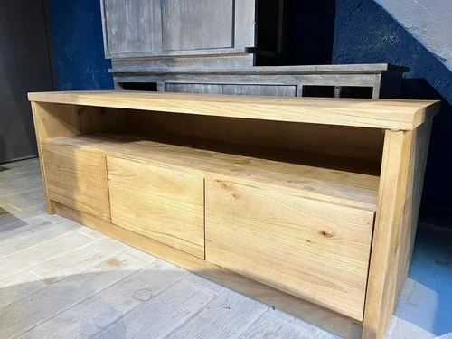 Mueble Tv Rack ,adera Maciza Arenado Rústico Ozark A Elección en Madera natural, Uruguay | Ozark Home, vista 5