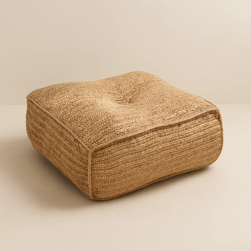 Puff de Sisal Trenzado Zoko | Casakos Uruguay en Beige - Butacas, banquetas y puffs, Uruguay | Casakos, vista 5