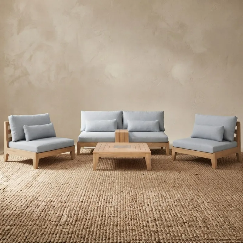 Juego De Exterior Kailua en Madera natural - Muebles para el exterior, Uruguay | Aihaus