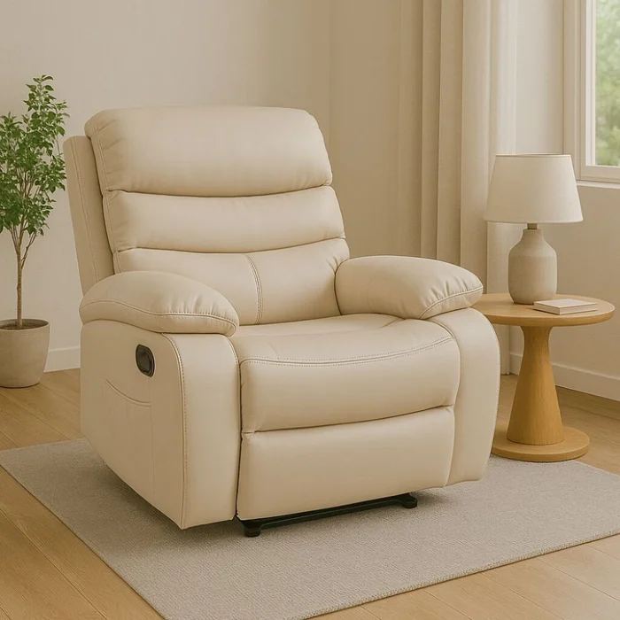 Sillon reclinable 1 cuerpo - Beige en Beige - Sillones y sofás, Uruguay | La Cueva Muebles