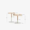 Set Watse de 2 mesas auxiliares chapa roble y metal pintado blanco mate - FSC Mix Credit en Multicolor - Mesas de arrimo, Uruguay | Kavehome, vista 6 de 6