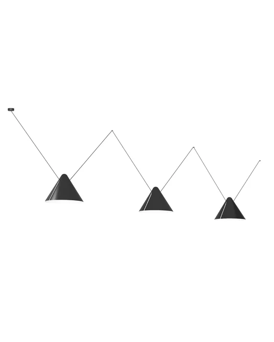 Super Attic x 3 en Negro - Lámparas colgantes, Uruguay | Darko Lighting