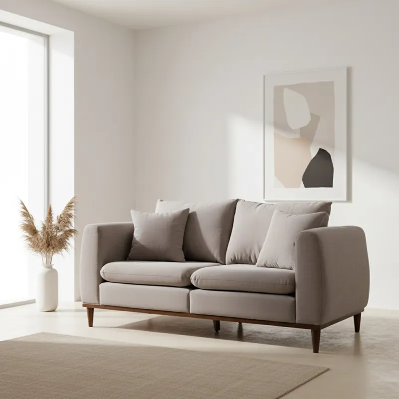 Sofá Vicenzo - Tela Microfibra - 2 cuerpos - FX4-11 (Tostado) en Beige - Sillones y sofás, Uruguay | NYR