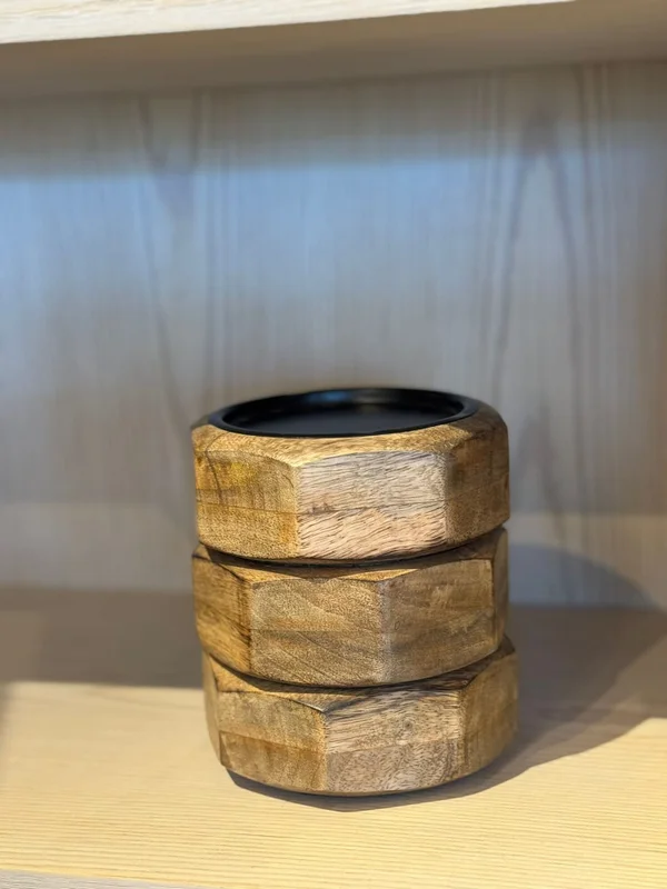 PORTA VELA TRIBAL MADERA MANGO NATURAL en Madera natural - Velas y Portavelas, Uruguay | Masinfinito Casa, vista 3
