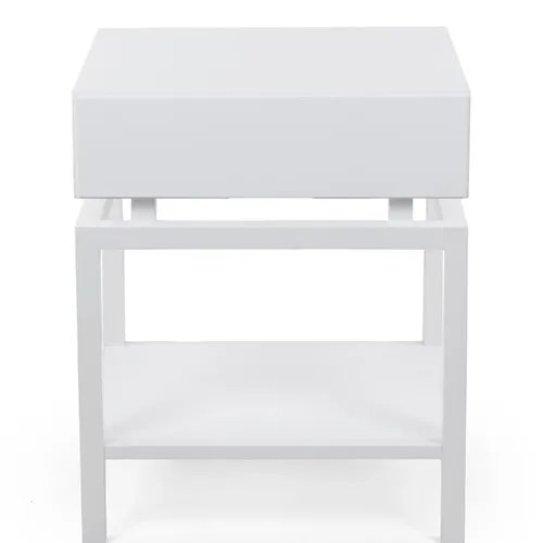 MESA DE LUZ IDEALE LACA BLANCA 50X44X60H - Mesas de luz, Uruguay | Vinibel
