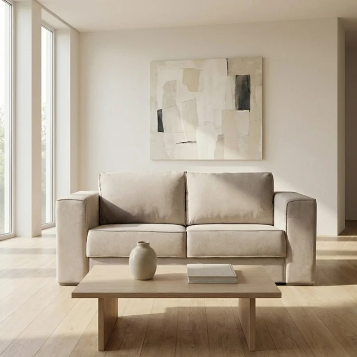 Sofá Olimpus - Microfibra - 2 cuerpos - Kruger 02-152 (Beige) en Beige - Sillones y sofás, Uruguay | NYR, vista 2