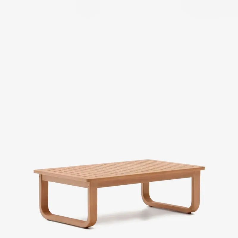 Mesa de centro exterior Sacaleta de madera maciza de eucalipto 100 x 60 cm FSC 100% en Madera natural - Mesas de living, Uruguay | Kavehome