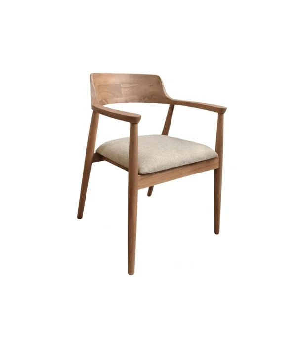 SILLA NEW KENNEDY TEKA TAPIZADA AC en Madera natural - Sillas, Uruguay | Más Infinito Casa