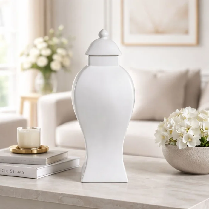 JARRON CLAY Blanco Small en Blanco - Decoración, Uruguay | Viasono