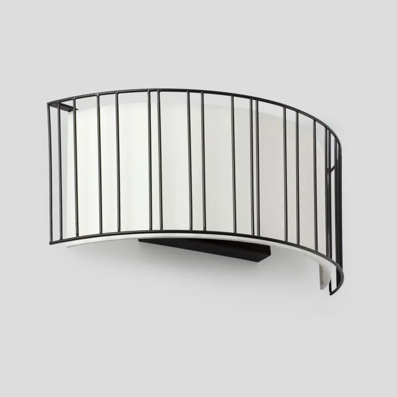 Aplique circular blanco con reja en Blanco - Iluminación, Uruguay | La Perla