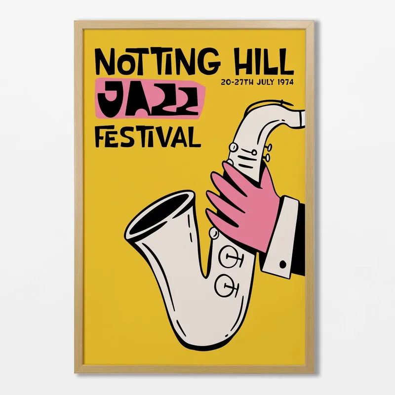Jazz - Notting Hill en Amarillo - Láminas, Uruguay | La Cuadrería