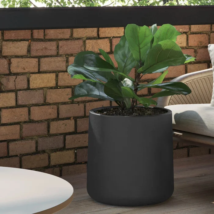 Macetero Gota 40 Negro Alto 40cm x 35cm Ancho Boca x Diam Base 40cm, 40 lts en Negro - Macetas, Uruguay | Champagne Home, vista 2